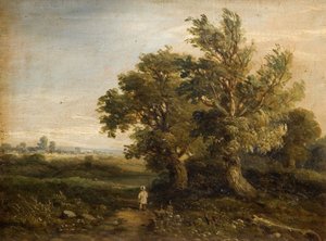 Táj fákkal, 1863. alkotó: Samuel Restell Lines