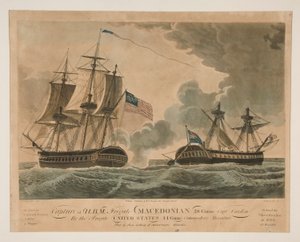 H. B. M. macedón fregatt elfogása?Egyesült Államok alkotó: Samuel Seymour