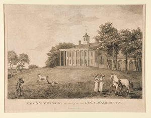 Mount Vernon, A késő genl székhelye. Washington alkotó: Samuel Seymour
