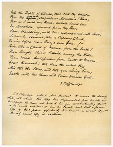 Himnusz Napkelte előtt a Chamouny-völgyben, először 1802-ben nyomtatták ki. alkotó: Samuel Taylor Coleridge