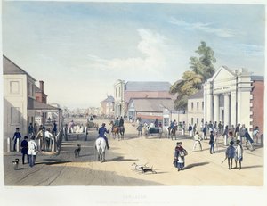 Adelaide, Hindley Street, 41. tábla, George French Angas „South Australia Illustrated” című művéből