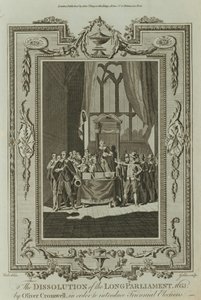 A Hosszú Parlament feloszlatása 1653-ban, Oliver Cromwell (metszet) alkotó: Samuel Wale