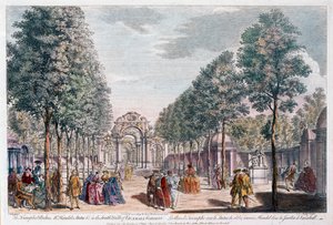 Vauxhall Gardens, metszett: John Miller, más néven Johann Sebastian Müller