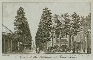 Kilátás a londoni Vauxhall Gardens bejáratára alkotó: Samuel Wale