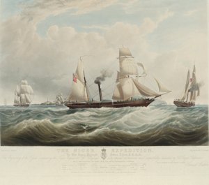 A nigériai expedíció, a Niger és a Benoue folyók összefolyásánál, az Albert, a Sudan és a Wilberforce hajók Holyheadnél (Wales), 1841. augusztus-október 1841. alkotó: Samuel Walters