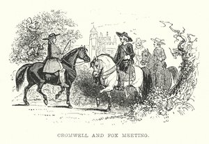 Cromwell és Fox találkozója (metszet)