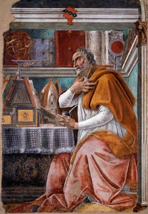 Szent Ágoston (freskó alkotó: Sandro Botticelli