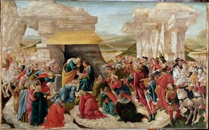 A mágusok imádása (Befejezetlen festmény, 1500 körül) alkotó: Sandro Botticelli