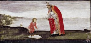 Szent Ágoston látomása, Szent Barnaba oltárkép részlete (tempera fán alkotó: Sandro Botticelli