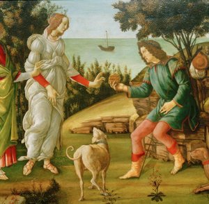 Párizs ítélete (Vénusz és Párizs) alkotó: Sandro Botticelli
