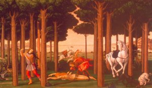 Die Geschichte des Nastagio degli Honesti II alkotó: Sandro Botticelli