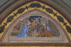 Krisztus születése a rohanó János fiúval alkotó: Sandro Botticelli