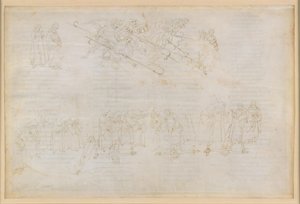 A Divina Commedia, Inferno XXIII. Vergilius és Dante a pokol nyolcadik körében (Malebolge), 6. bolgia: a képmutatók büntetése alkotó: Sandro Botticelli
