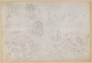 A Divina Commedia, Inferno XXIX. Vergilius és Dante a pokol nyolcadik körében (Malebolge), 10. bolgia: a hamisítók és az alkímisták büntetése alkotó: Sandro Botticelli