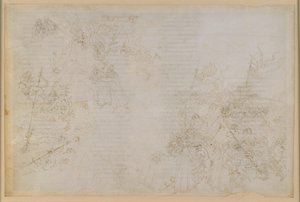 A Divina Commedia, Inferno XXI. Vergilius és Dante a pokol nyolcadik körében (Malebolge), 5. bolgia: a közhivatalokban korruptak büntetése; az ördögök kísérete alkotó: Sandro Botticelli
