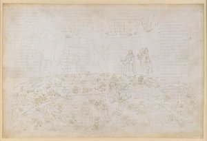 A Divina Commedia, Inferno XXXII. Kilencedik kör (Cocytus), 1. és 2. szakasz: A rokon- és hazaárulók büntetése a Caina és Antenora jégében alkotó: Sandro Botticelli