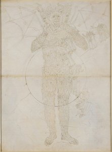 A Divina Commedia, Inferno XXXIV (2). A pokol központja: Lucifer teljes alakjában (a Nagy Sátán); Búcsú az Inferno-tól alkotó: Sandro Botticelli