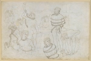 A Divina Commedia, Inferno XXXI. A pokol nyolcadik köre (Malebolge): Az óriások csatája – Pozzo dei Giganti alkotó: Sandro Botticelli