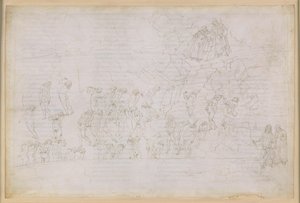 A Divina Commedia, Inferno XX. Vergilius és Dante a pokol nyolcadik körében (Malebolge), 4. bolgia: a varázslók és jósok büntetése; találkozás Manto-val alkotó: Sandro Botticelli