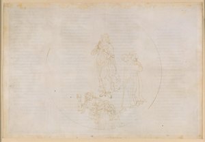 A Divina Commedia, Paradiso XVIII. Az ötödik bolygószféra (a Mars mennyországa): Cacciaguida felsorolja a hitért harcoló boldog harcosokat – átmenet a Jupiter szférájába alkotó: Sandro Botticelli