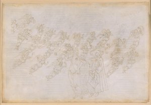 A Divina Commedia, Paradiso XXIX. A kilencedik szféra (Kristályég vagy Primum Mobile): Beatrice elmagyarázza Danténak az angyalok teremtését és természetét alkotó: Sandro Botticelli
