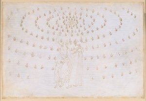 A Divina Commedia, Paradiso XXV. Nyolcadik szféra (állandó csillagos ég): Jakab megvizsgálja Dantét a második teológiai erény, a remény terén; János evangélista megjelenése és beszéde a paradicsomi lények természetéről; Dante elkáprázása alkotó: Sandro Botticelli