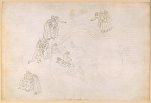 A Divina Commedia, Purgatórium VII. Előpurgatórium, középső zóna: A késlekedő fejedelmek völgye alkotó: Sandro Botticelli