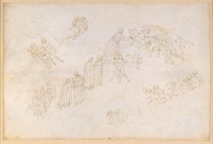 A Divina Commedia, Purgatorio V. Előpurgatórium, középső zóna: azok, akik erőszakos cselekmény következtében vesztették életüket alkotó: Sandro Botticelli