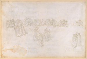 A Divina Commedia, Purgatórium XIII. A Purgatórium második köre: bűnbánat az irigység és a káröröm miatt; beszélgetés Sapia Salvanival alkotó: Sandro Botticelli