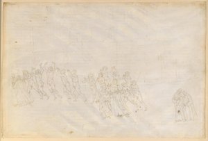 A Divina Commedia, Purgatórium XVI. A Purgatórium harmadik köre: a haragosok vezeklése; Dante beszélgetése Marco Lombardóval alkotó: Sandro Botticelli