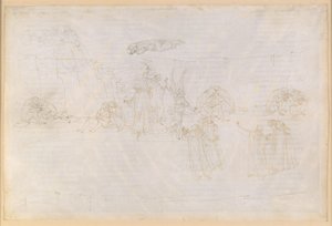 A Divina Commedia, Purgatórium XV. Feljutás a Purgatórium harmadik körébe: Az angyal a lépcső előtt; Dante szelídségről szóló látomásai alkotó: Sandro Botticelli