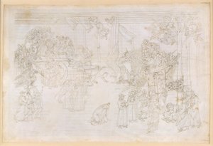 A Divina Commedia, Purgatórium XXXII. A földi paradicsom: A megismerés fája és az egyház történelmi sorsa alkotó: Sandro Botticelli
