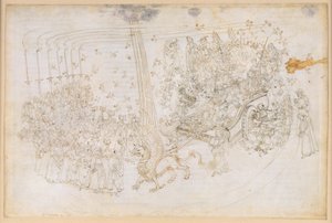 A Divina Commedia, Purgatórium XXX. A földi paradicsom: Beatrice a diadalmas szekéren alkotó: Sandro Botticelli