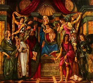 Madonna trónoló hat szenttel, 1483, 1937. alkotó: Sandro Botticelli