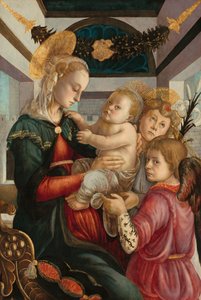 Madonna és gyermeke angyalokkal alkotó: Sandro Botticelli