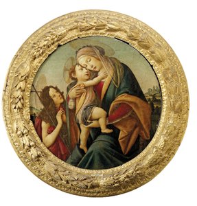 A Madonna és a gyermek a fiatal Keresztelő Szent Jánossal alkotó: Sandro Botticelli