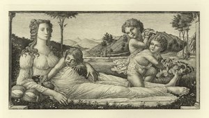 Vénusz fekve Ámorral alkotó: Sandro Botticelli