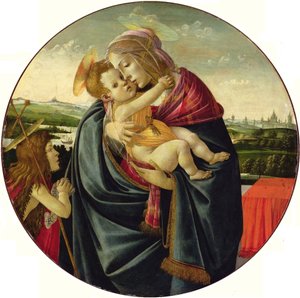 Szűz Mária a Gyermekkel és Keresztelő Szent János alkotó: Sandro Botticelli
