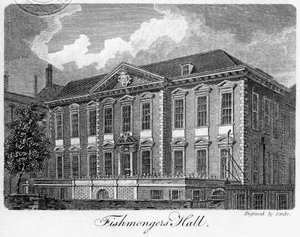 Fishmongers Hall, London City, 1811.