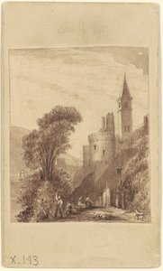 Kastély és alakok alkotó: Sanford Robinson Gifford