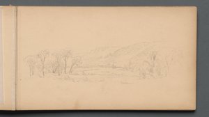 Vázlatfüzet, 06. oldal: "Gorham" (Maine) alkotó: Sanford Robinson Gifford