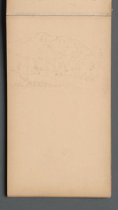 Vázlatfüzet, 08. oldal: Carter Mountian, 1859. alkotó: Sanford Robinson Gifford