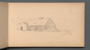 Vázlatfüzet, 14. oldal: "Berlin Falls szeptember 2." alkotó: Sanford Robinson Gifford