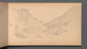 Vázlatfüzet, 18. oldal: Dixville Notch, 1859. szeptember 4. 89. alkotó: Sanford Robinson Gifford