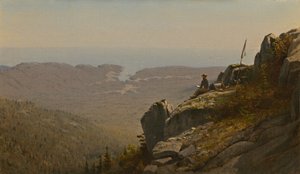 The Artist Sketching at Mount Desert, Maine, 1864-1865. alkotó: Sanford Robinson Gifford