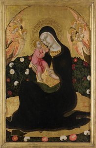 Szűz és gyermek angyalokkal Az alázatosság Madonnája, a 15. század közepe. alkotó: Sano di Pietro