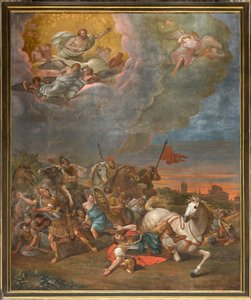 Fal az északi kereszthajó homlokzatával szemben, Sante Legnani, Saul megtérése 1814 alkotó: Sante Legnani