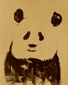 Minimalista pandamedve alkotó: Santhosh ch
