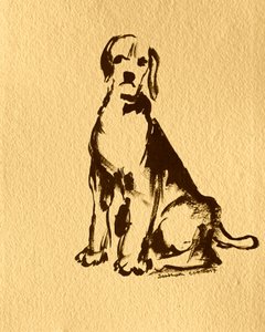 Ülő beagle vázlata alkotó: Santhosh ch