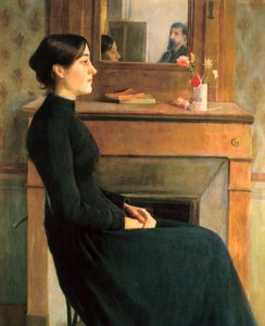 Női portré, Santiago Rusinol y Prats festménye
